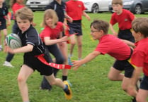 Holbeton School welcomes children from 10 other primaries for annual tag rugby festival