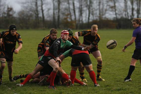 Dartmouth’s Josh Bruckner delivers the pass against Buckfastleigh