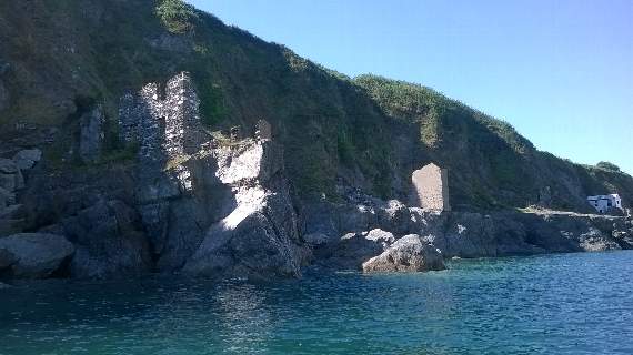 The old village of Hallsands, as seen today from the sea (David Marcer)