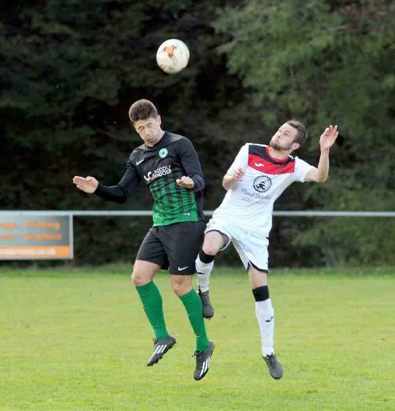 George Rayfield contests a high ball