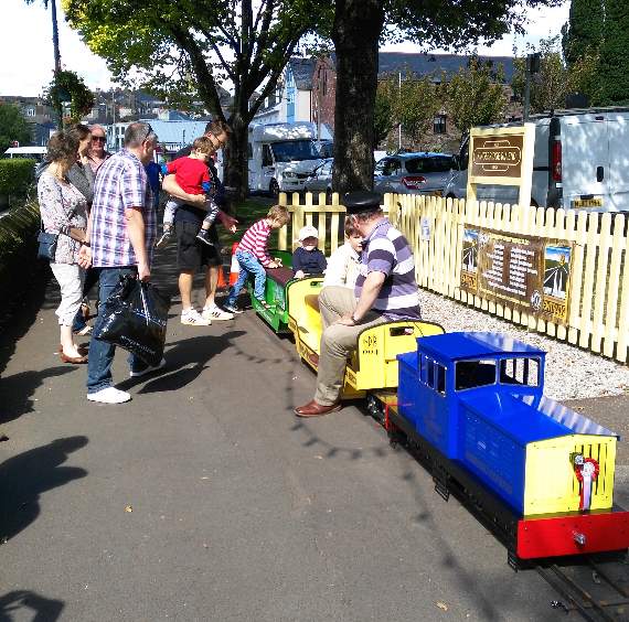 Mike Jennings: Steve Mammatt drives the ‘little train’ and gave people free rides from the Kingsbridge Ria End station