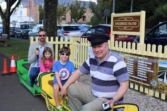 Gill Matthews: Steve Mammatt drives the ‘little train’ and gave people free rides from the Kingsbridge Ria End station