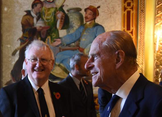 Start Point project leader Steve Clarkson, pictured with the Duke of Edinburgh at Buckingham Palace