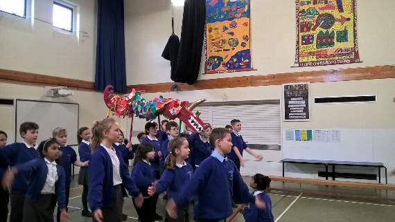 Children at St Mary’s Primary School, Brixton celebrate Chinese New Year