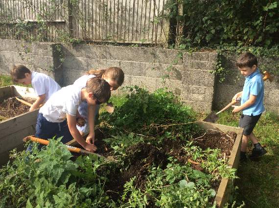 From left, Finley Griffiths, Peter Cane, Naomi, Hopkins and Zachary Hopkins