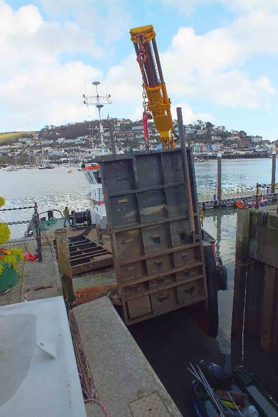 The Boatfloat gates are removed for maintenance work