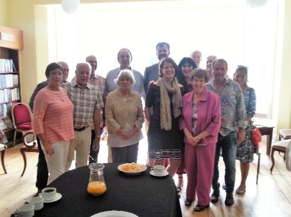 Murch relatives attend a family reunion at Cliff House, Salcombe