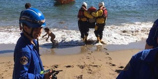 Boy rescued from Elender Cove with fish hook caught in his leg
