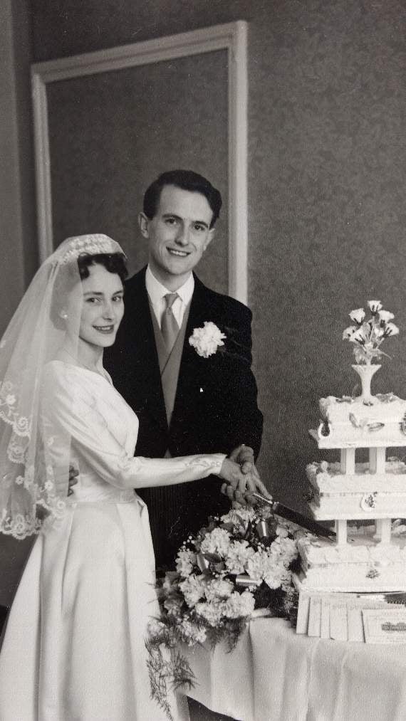 Keith and Tricia on their wedding day in 1957