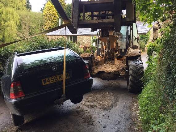 Cllr Huntley is rescued near Hendham