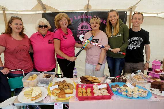 The Plym Valley Hockey Club run the cake stall