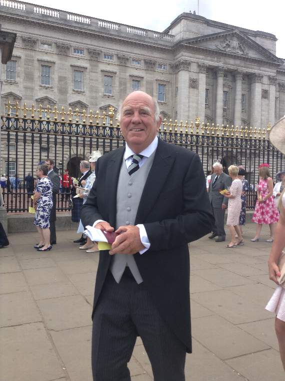 Chairman Graham Phillips outside Buckingham Palace