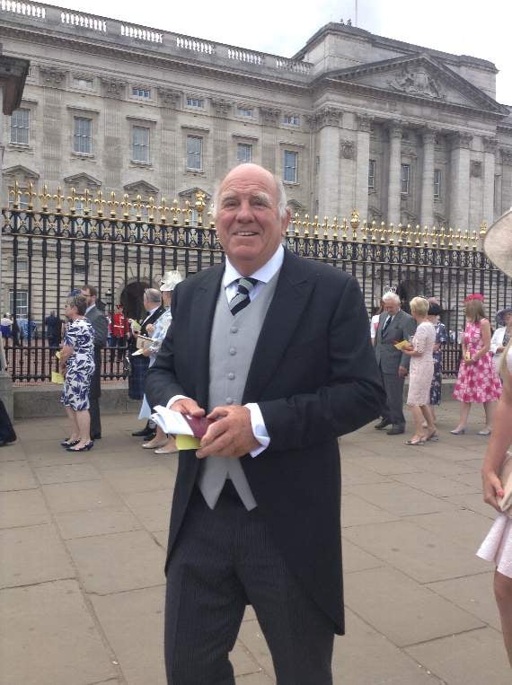 Chairman Graham Phillips outside Buckingham Palace