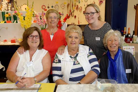 The show team, Pam Jeynes, Angela Peters, Pat Ringrose, Teri Jeynes and Sandra Sidey