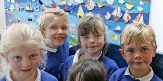 Primary school pupils present collage capturing the spirit of Salcombe