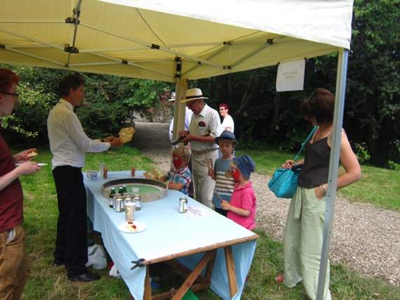 Families enjoying Holbeton Village Fete at Mothecombe House