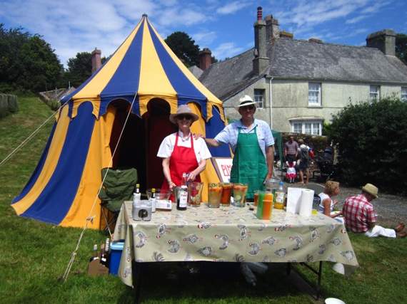 Manning the Pimms stall at the fete