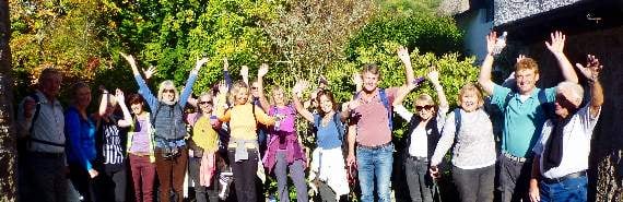 The entire group of walkers