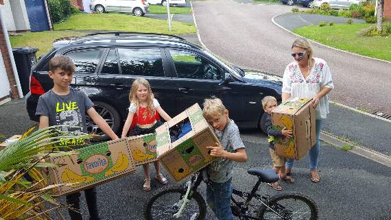 From left, Oliver Jones, Flo Harrison, Austin Jones, Ted Harrison and Nicola Harrison