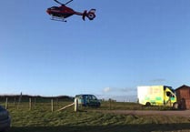 Devon Air Ambulance called out after a cliff fall
