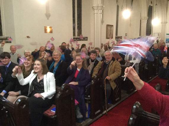 The enthusiastic audience at St Michaels’s Church Strete