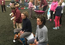 Unicorn ride and log chop raise money for Erme Valley Riding for the Disabled