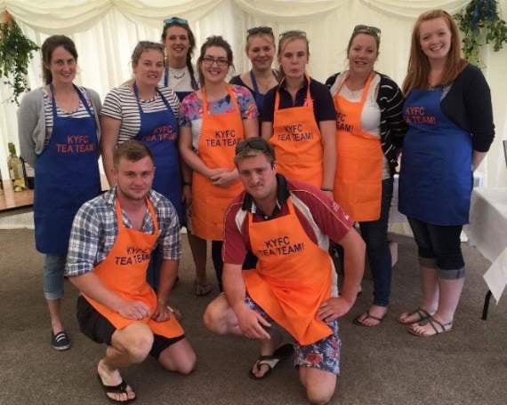 The Kingsbridge YFC held a cream tea afternoon in the marquee the next day