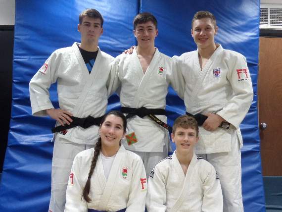 Adam Whitfield, Adam Vosper, Max Gregory, Cordelia Gregory and Lewis Widdicombe