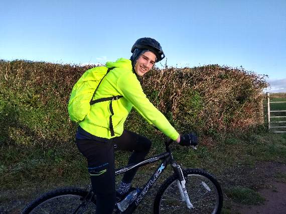 Olly setting off in Thurlestone