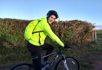 Olly cycles nearly 40 miles for charity, without grounded wingman