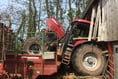 Farmer thrown out of a tractor before it smashed into a cattle shed is lucky to be alive