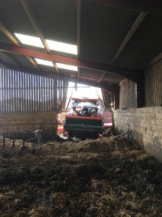 The aftermath in the cattle shed