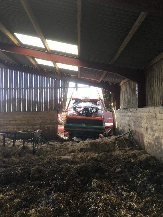 The aftermath in the cattle shed