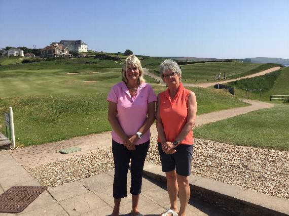 winPatey and Steer trophy winners Liz Hay and Liz Sharman
