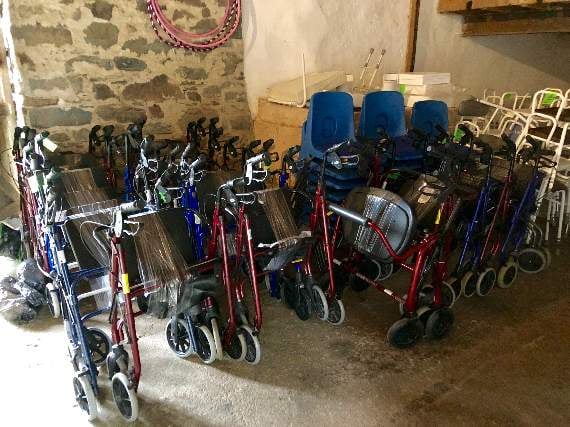 Some of the equipment destined for Africa
