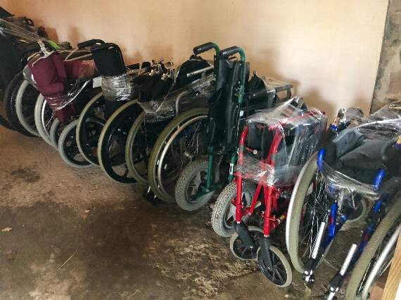 Some of the equipment destined for Africa