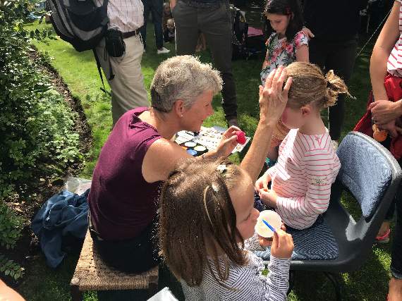 The children's face-painting was a huge success