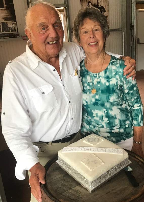 George and Jane Putt on their 60th diamond anniversary wedding celebration on Saturday