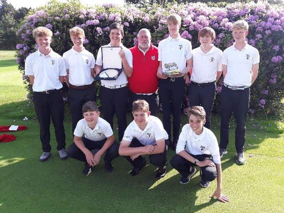 The Devon junior team who beat Cornwall, Gloucestershire, Somerset, Wiltshire and Dorset at Knighton Heath