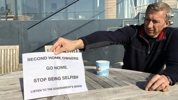 Leaflets have been left on the family's doorstep and their car has been daubed with message "Go Home". Pictures credit: BBC