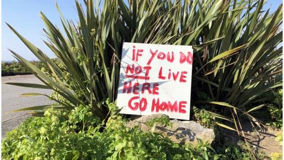 More than 60 per cent of properties are holiday lets or second homes in Bigbury-on-Sea, while the population is mainly elderly. Picture credit: BBC