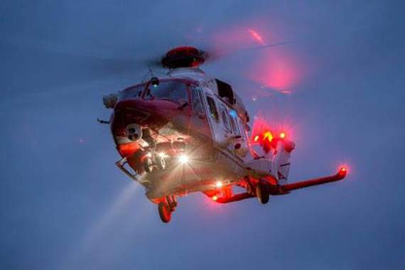 An archive picture of a Coastguard helicopter in action