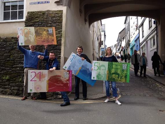 The launch of the newest Totnes Pounds in 2014
