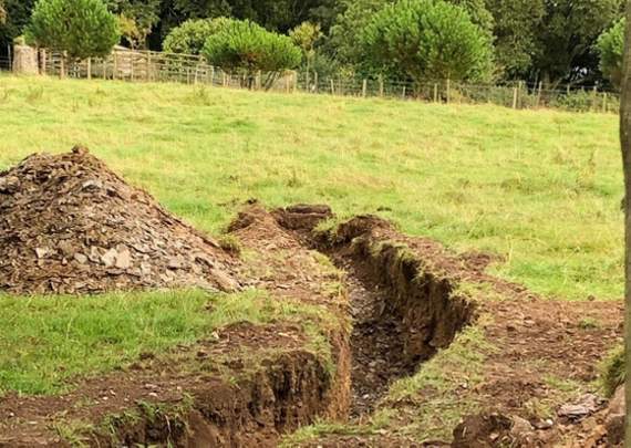 Workers had been digging in the field when they discovered the device (Credit: Michael Goodlass)