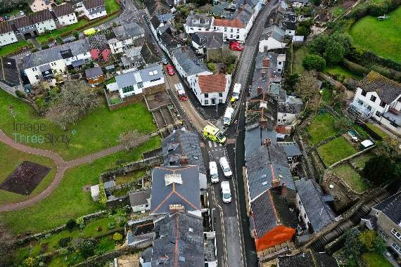 An aerial view of the incident, courtesy of Dan Coleman of Image Three Sixty