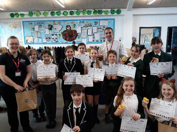Winners receiving their certificates