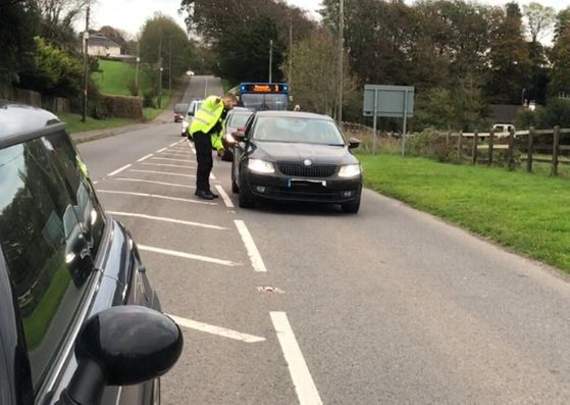 Cars were asked to turn around or use a diversion through a country lane