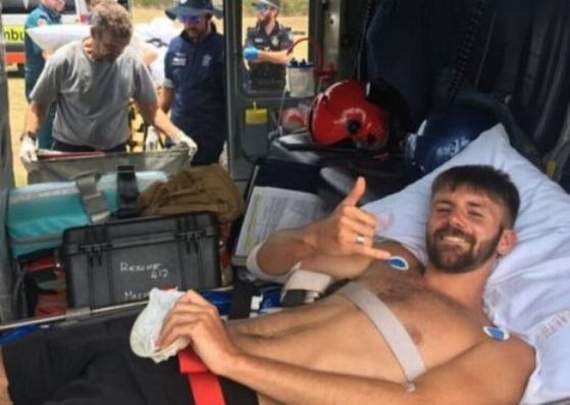 Danny Maggs, 22, posted a photograph on Instagram after the attack (Credit: Danny Maggs/Instagram)