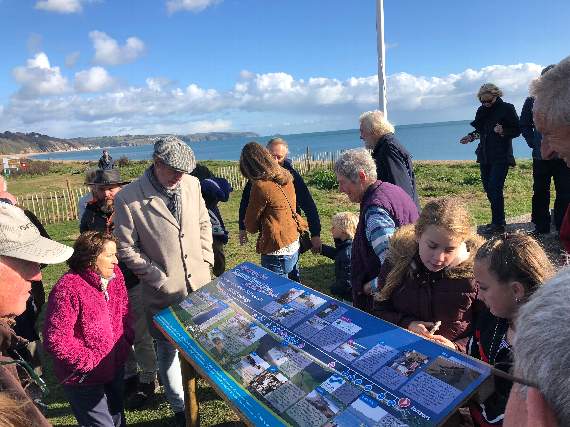 The new interpretation panel with a detailed timeline for Slapton