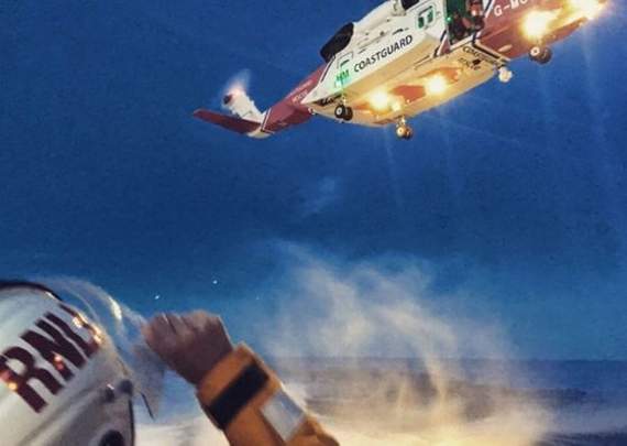 The all-weather lifeboat was launched to assist the Coastguard (Credit: Salcombe RNLI)